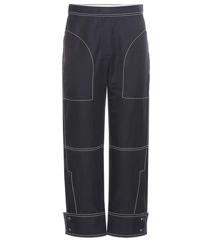 Isa Arfen Cotton-blend Cropped Trousers