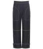 Isa Arfen Cotton-blend Cropped Trousers