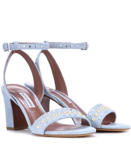Tabitha Simmons Ruben Embellished Denim Sandals