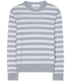 Valentino Striped Mohair And Wool-blend Sweater