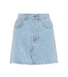 Attico Embellished Denim Skirt