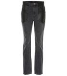 Chlo Novera Leather-trimmed Jeans