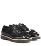 Prism Embellished Leather Derby Shoes