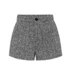 Redvalentino Wool-blend Herringbone Shorts