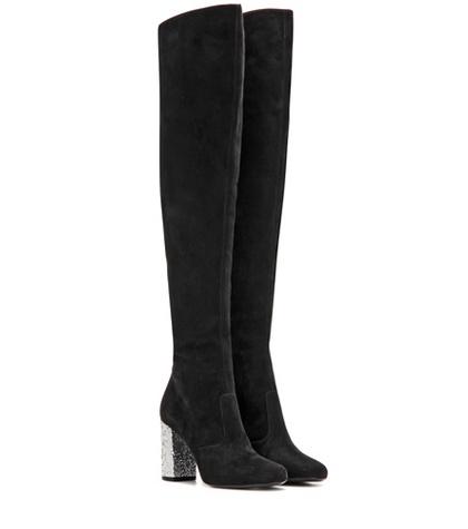 Fendi Bb 90 Suede Over-the-knee Boots