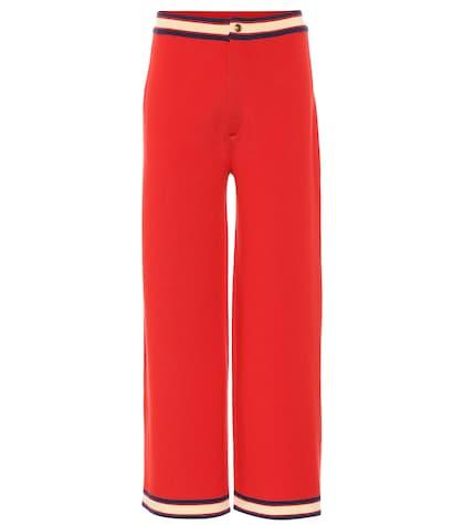 Gucci High-rise Wide-leg Wool Pants