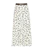 Jardin Des Orangers Moraya Printed Silk Midi Skirt