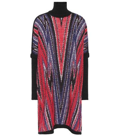 Balmain Mohair-blend Turtleneck Cape