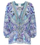 Lpa Embroidered Silk Top