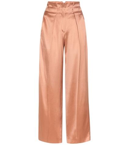 Edun Wide-leg Satin Twill Trousers