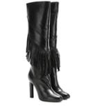Fendi Fringed Leather Knee-high Boots