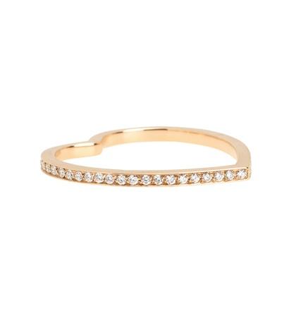 Repossi Antifer Heart 18kt Rose Gold Ring With Diamonds