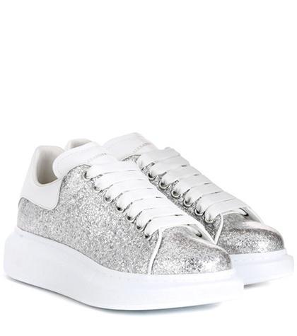 Alexander Mcqueen Glitter Platform Sneakers