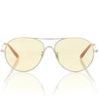 Oliver Peoples Steel Man Aviator Sunglasses