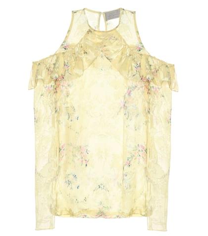Preen By Thornton Bregazzi Ana Printed Silk-blend Top