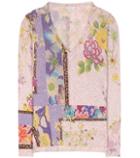 Etro Sequinned Printed Linen Sweater