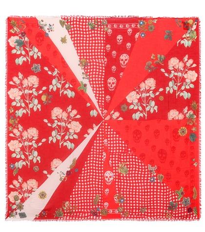 Alexander Mcqueen Patchwork Printed Wool-blend Scarf