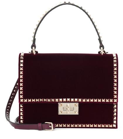 Valentino Garavani Valentino Garavani Rockstud No Limits Velvet Shoulder Bag