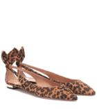 Aquazzura Exclusive To Mytheresa – Deneuve Suede Ballet Flats