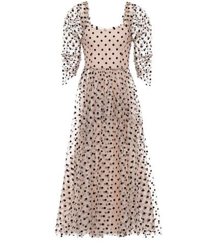 Isa Arfen Ethereal Polka-dotted Tulle Dress