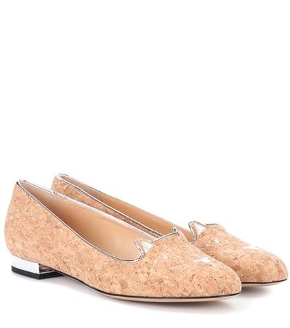 See By Chlo Kitty Cork Ballerinas