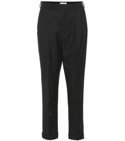 Saint Laurent Cropped Wool Pants