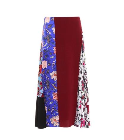 Diane Von Furstenberg Printed Silk Skirt