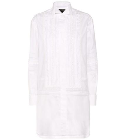 Fendi Lace-trimmed Cotton Shirt Dress