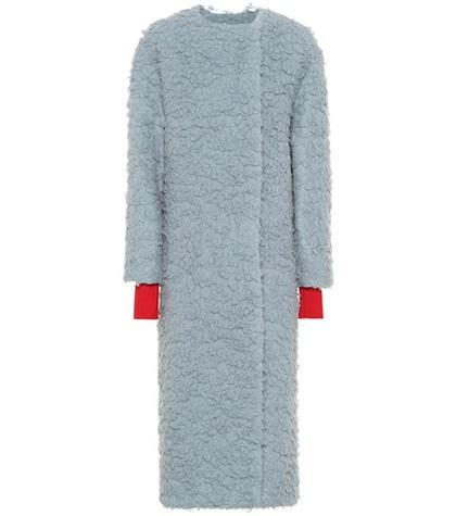 Roland Mouret Edine Camel Wool And Silk Coat