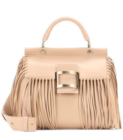 Roger Vivier Fringed Leather Shoulder Bag