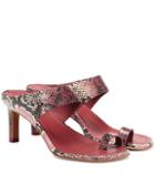 Zimmermann Strap Python-printed Leather Sandals