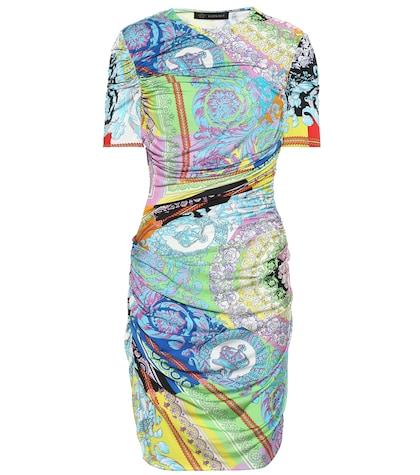 Versace Printed Stretch Jersey Dress