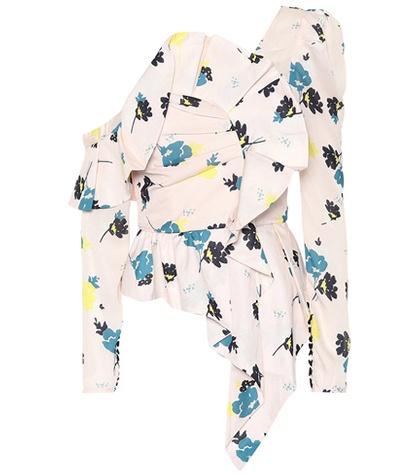 Self-portrait Floral Crêpe Top