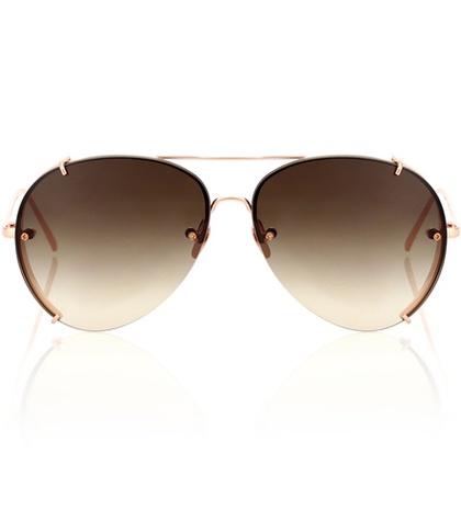 Linda Farrow 729 C7 Aviator Sunglasses