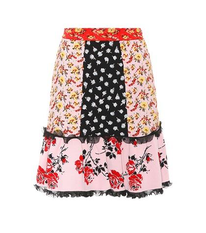 Alexander Mcqueen Floral Jacquard-knit Miniskirt