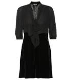 Miu Miu Silk And Velvet Minidress