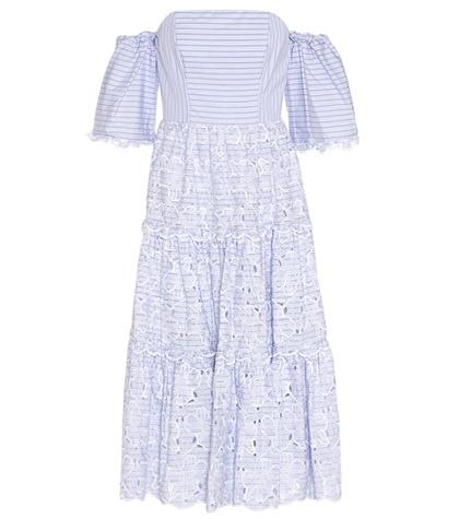 Erdem Off-the-shoulder Cotton Eyelet Dress