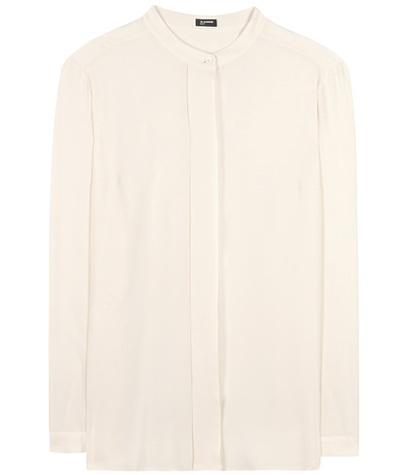 Jil Sander Navy Silk-blend Blouse