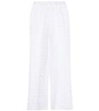 David Koma Athéns Check Organza Cotton-blend Trousers