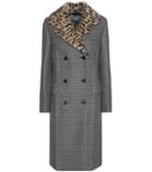 Prada Virgin Wool-blend Coat With Fur Collar