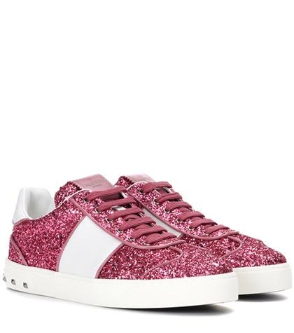 Valentino Valentino Garavani Fly Crew Glitter Sneakers
