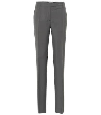 Prada Mohair And Wool Straight Pants