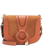 Chlo Hana Medium Leather And Suede Shoulder Bag