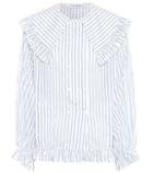 Philosophy Di Lorenzo Serafini Ruffled Cotton And Silk Shirt