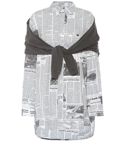 Balenciaga Sweater-detail Printed Shirt