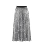 Msgm Pleated Sequinned Midi Skirt