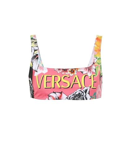 Versace Printed Bikini Top