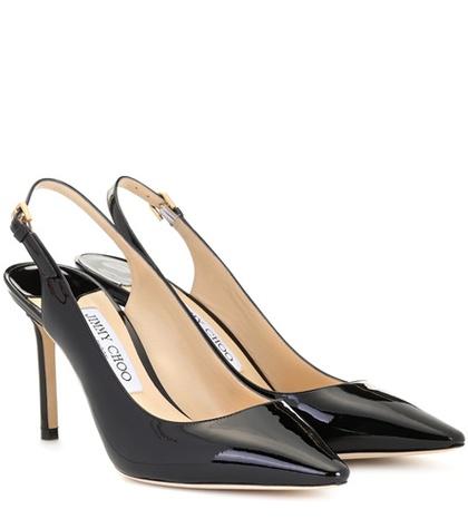 Fendi Erin 85  Leather Slingback Pumps