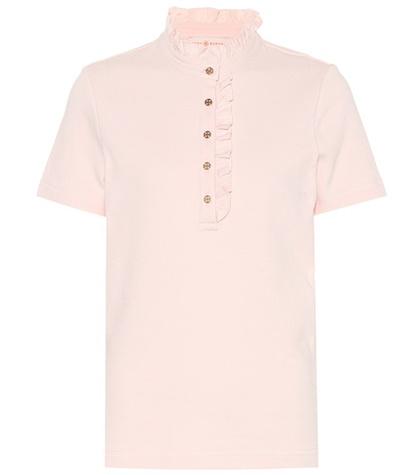 Tory Burch Emily Cotton-blend Polo Shirt