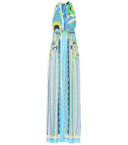 Emilio Pucci Beach Printed Crêpe Halter Dress